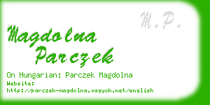 magdolna parczek business card